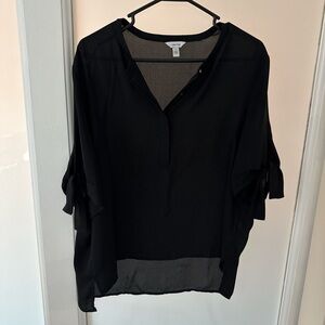 Calvin Klein Black Sheer Blouse